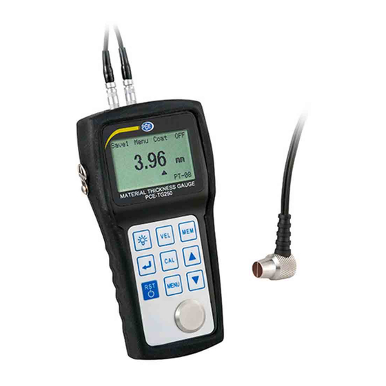 PCE Instruments PCE-TG 250 Manual De Instrucciones