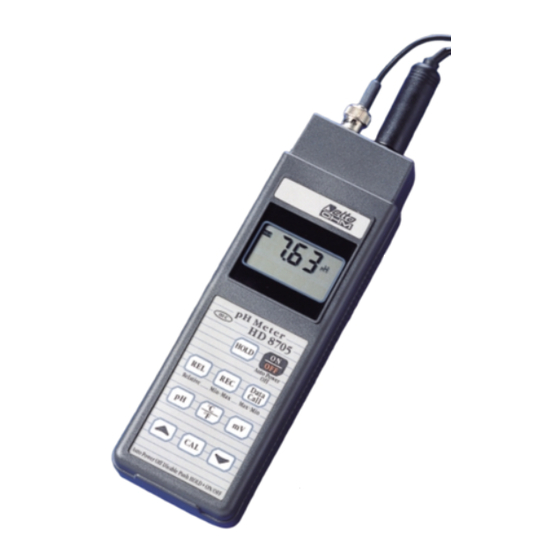 Delta OHM HD 8705 Manual Del Usuario