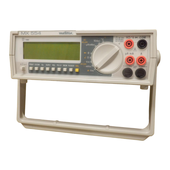 Metrix MX 554 Manual De Instrucciones