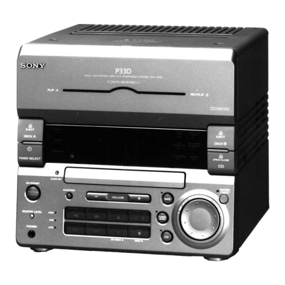 Sony CHC-P33D Manual De Instrucciones