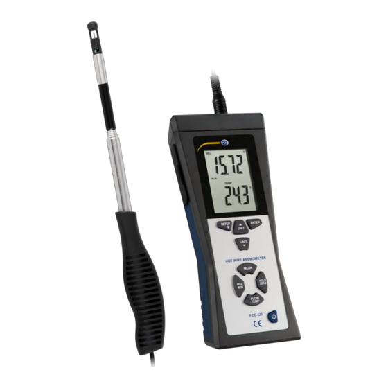 PCE Instruments PCE-423 Manual De Instrucciones