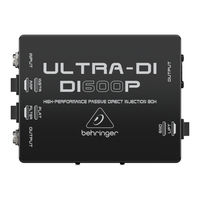 Behringer ULTRA-DI DI600P Manual De Instrucciones
