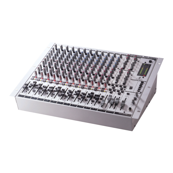 Behringer EURORACK MX2642A Instrucciones Breves