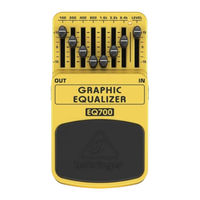 Behringer EQ700 Guia De Inicio Rapido