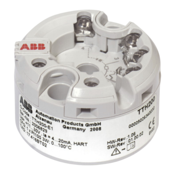 ABB TTH200 Instrucciones De Funcionamiento