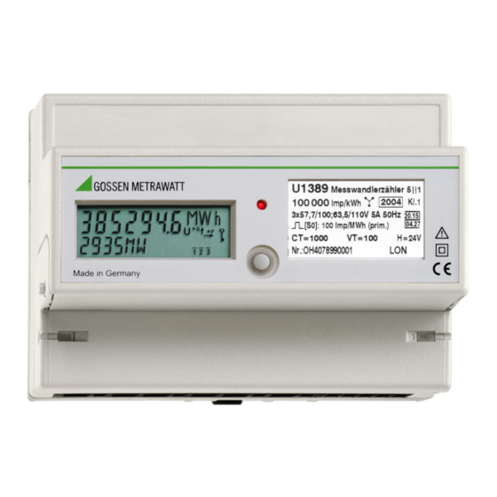 Gossen MetraWatt U1281 Instrucciones De Servicio