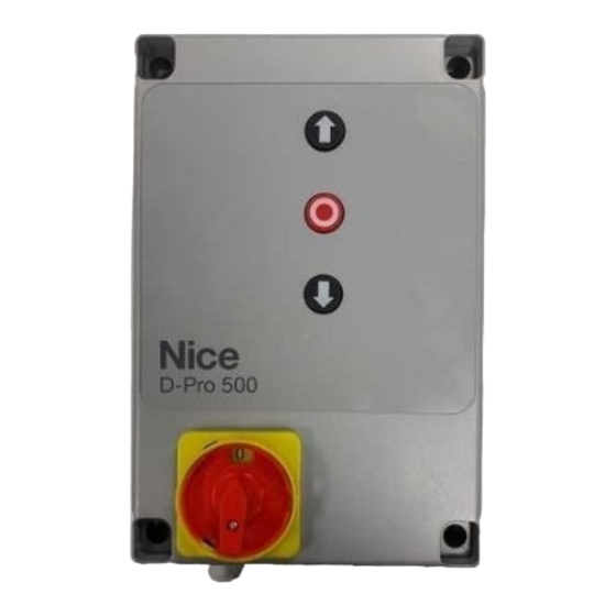Nice DPRO500 Instrucciones Y Advertencias Para La Instalación Y El Uso