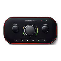 Focusrite vocaster two Manual De Instrucciones