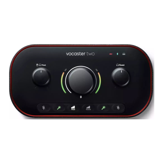 Focusrite vocaster two Guía De Usuario