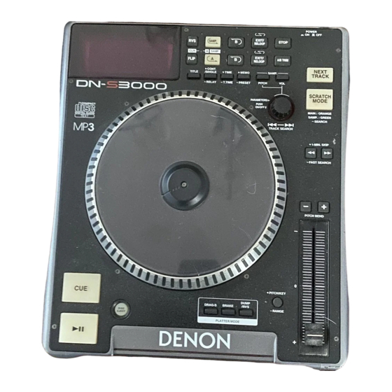 Denon DN-S3000 Instrucciones De Operación
