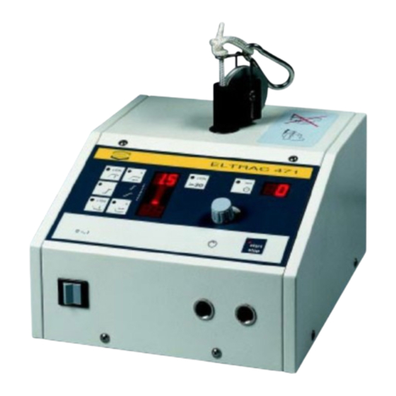 Enraf Nonius Eltrac 471 Instrucciones De Manejo