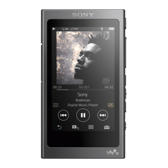 Sony NW-A35 Manuales