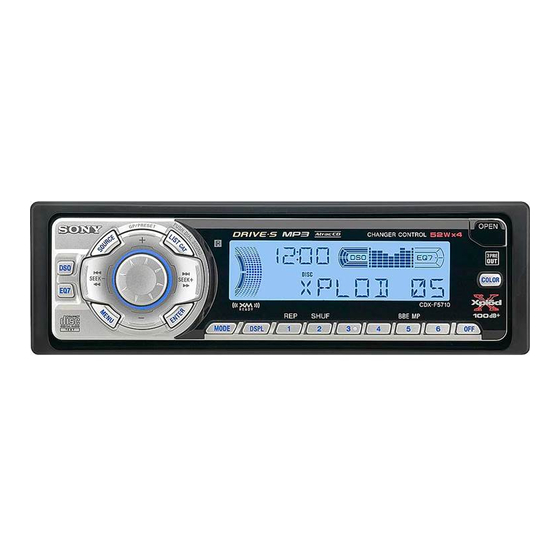 Sony CDX-F5710X Manual De Instrucciones
