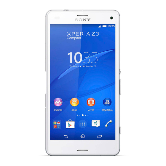 Sony Xperia Z3 Guia Del Usuario
