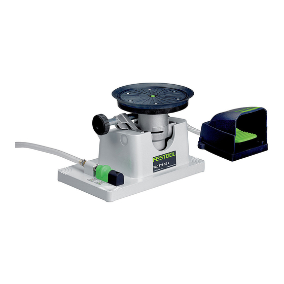 Festool VAC SYS SE Manual De Instrucciones