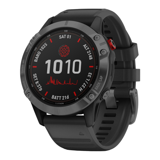 Garmin FENIX 6 PRO SERIE Manuales