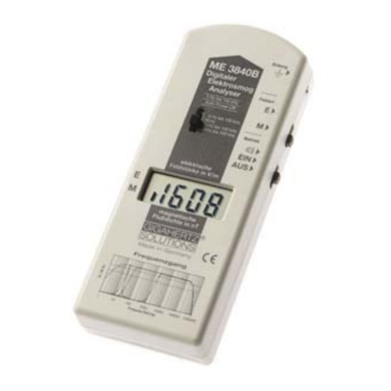 Gigahertz Solutions ME 3030B Manual De Instrucciones