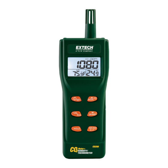 Extech Instruments CO250 Manual Del Usuario