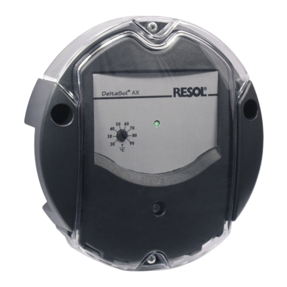 Resol DeltaSol AX Manual Para El Instalador Especializado