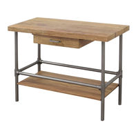 West Elm rustic industrial kitchen island table Instrucciones De Ensamblaje