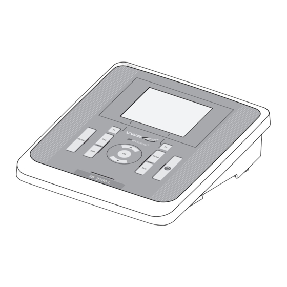 VWR avantor IS 2100 L Manual De Instrucciones