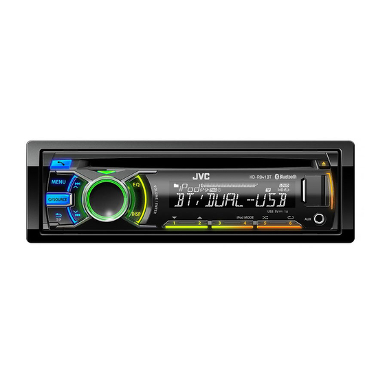 JVC KD-R841BT Manual De Instrucciones