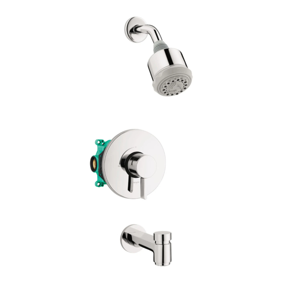 Hansgrohe Clubmaster Pressure Balance Tub/Shower Set With Rough 04906 0 Serie Manuales