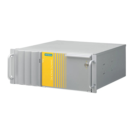 Siemens SIMATIC IPC547C Instrucciones De Servicio