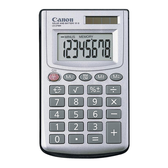 Canon LS-270H Manual De Instrucciones