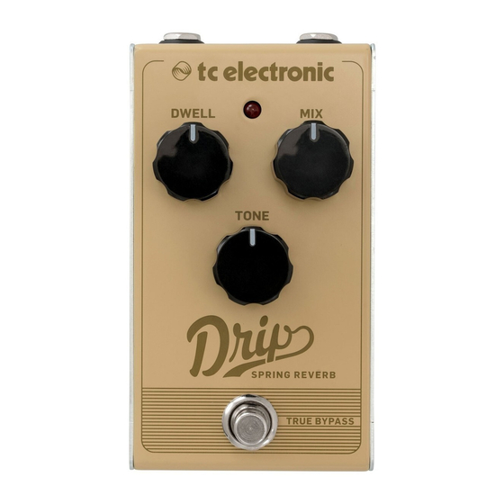 TC Electronic DRIP SPRING REVERB Guia De Inicio Rapido