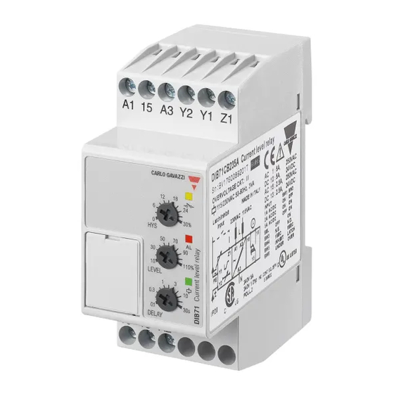 CARLO GAVAZZI DUB 71 C B48 Manual Del Usuario