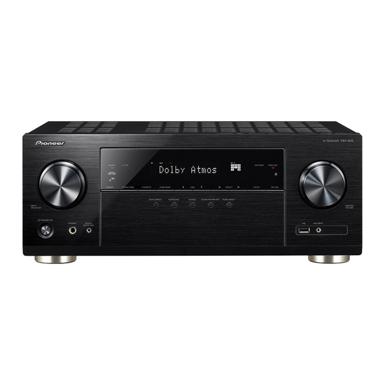 Pioneer VSX-932 Manual De Instrucciones