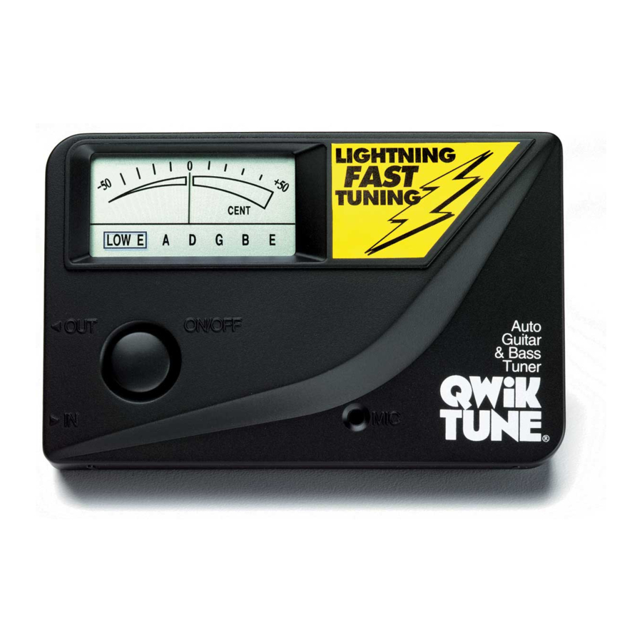 Qwik Tune QT-9 Manual De Instrucciones