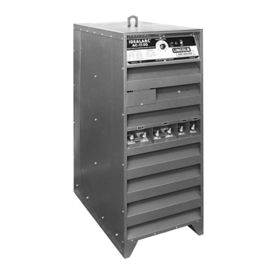 Lincoln Electric IDEALARC AC-1500 Manual Del Operador
