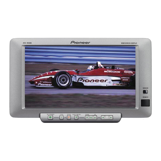 Pioneer AVD-W6000 El Manual Del Propietario