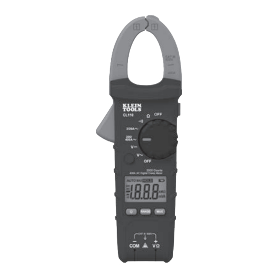 Klein Tools CL110 Manual De Instrucciones