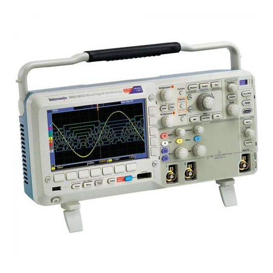 Tektronix MSO2000B Serie Manuales