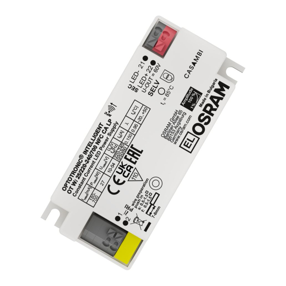 Osram OPTOTRONIC OT Wi 15/220-240/1A0 NFC BL LP I Guia De Inicio Rapido