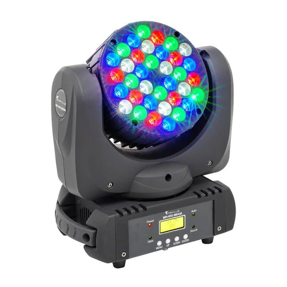 thomann stairville MH-100 Beam 36x3 LED Manual De Instrucciones