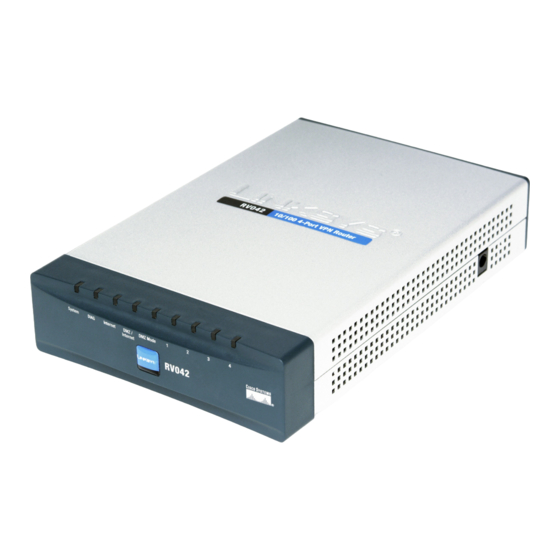 Cisco Linksys RV042 Manuales