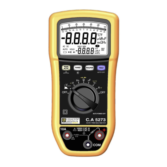 Chauvin Arnoux C.A 5273 Manual De Instrucciones