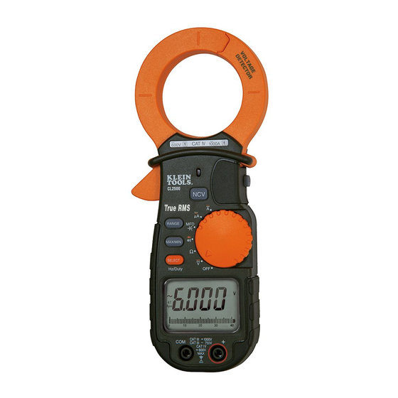 Klein Tools CL2500 Manual De Instrucciones