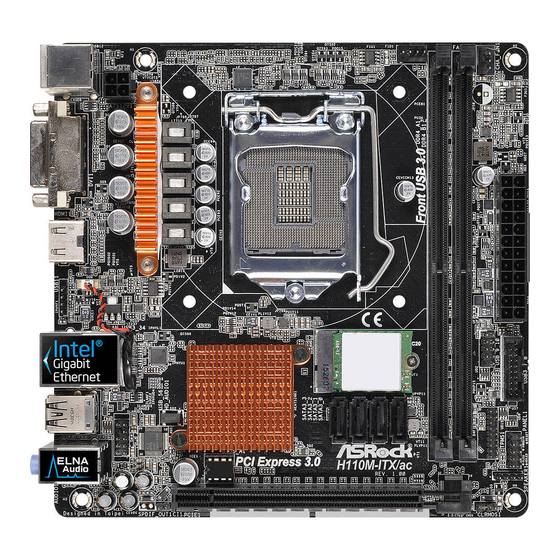 ASROCK H110M-ITX/ac Manual Del Usuario