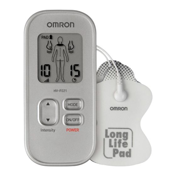 Omron HV-F021 Manual De Instrucciones