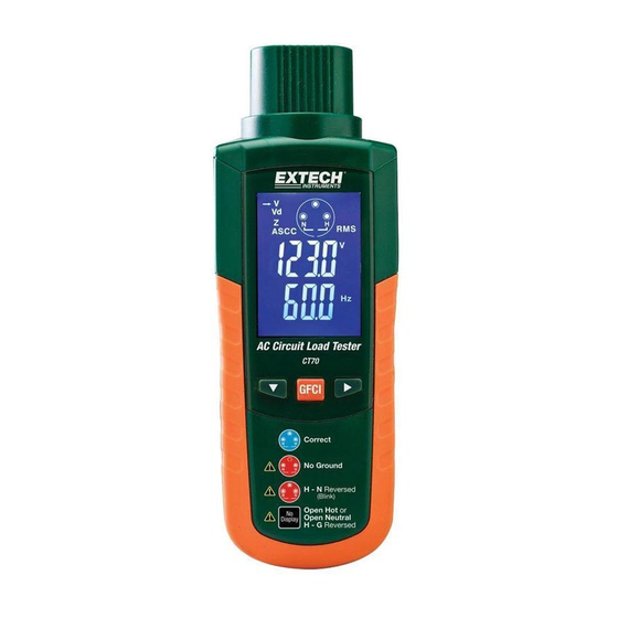 Extech Instruments CT70 Manual Del Usuario