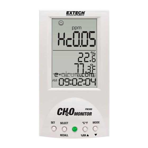 Extech Instruments FM300 Manual Del Usuario
