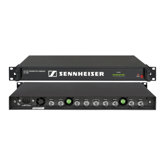 Sennheiser AC 3000 Instrucciones Para El Uso