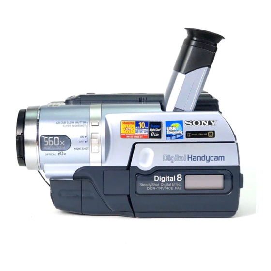 Sony DCR-TRV140E Manual De Instrucciones