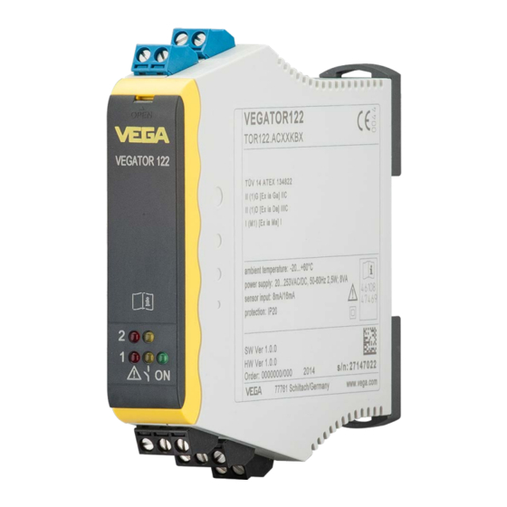 Vega VEGATOR 122 Instrucciones De Servicio