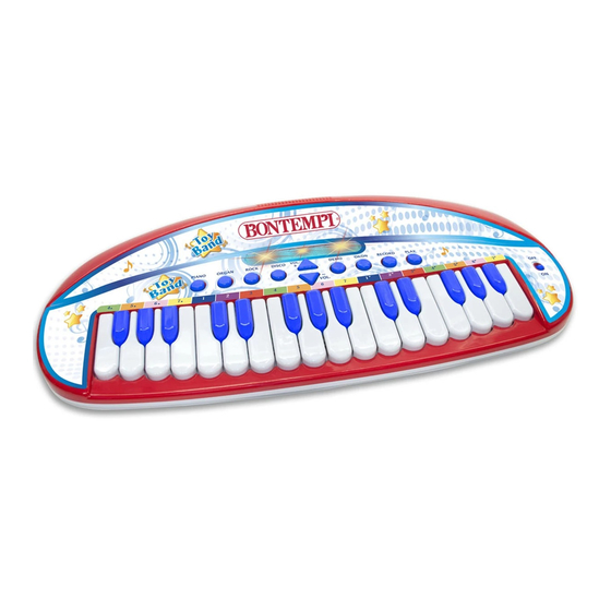 Bontempi Toy Band Star 12 3109 Manuales